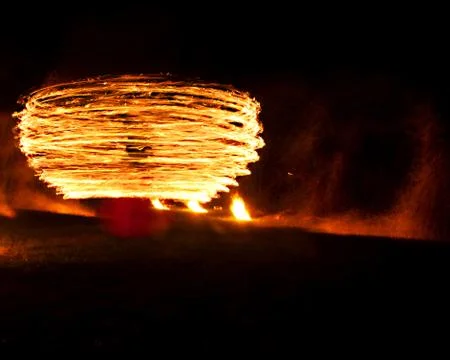 Night fire show 写真素材