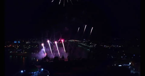 Night fireworks 2 Video stock 159146778