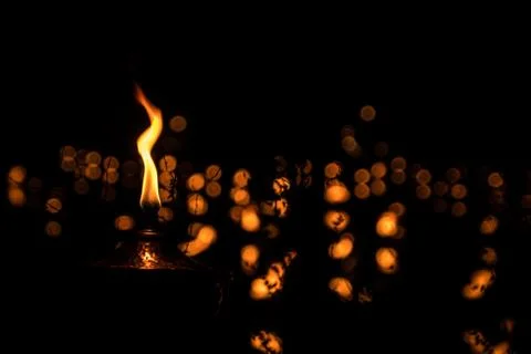 Night flame Stock Photos