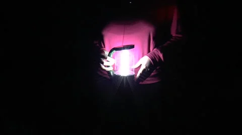 Night, flashlight Vídeo Stock 42390336