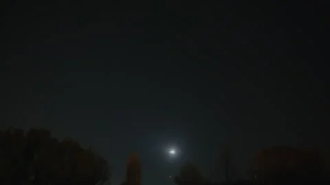 Night flight of the airplane Stock Footage 273779218