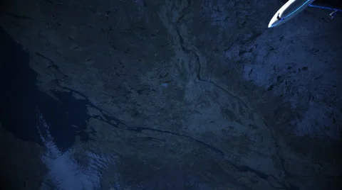 Night flight Stock Footage