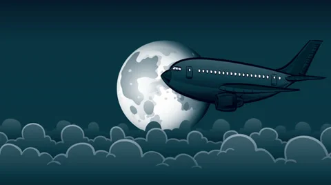 Night Flight Stock Footage 37611491