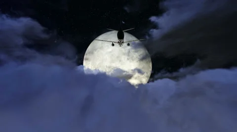 Night flight Stock Footage 40843317