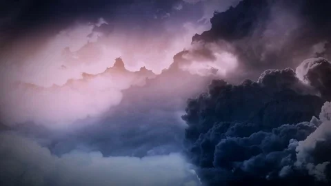 Night Flight Over Clouds  Stock-Footage 70692349