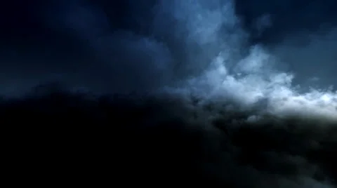 Night flight over clouds, loop-able cg animation Stock Footage 39839453