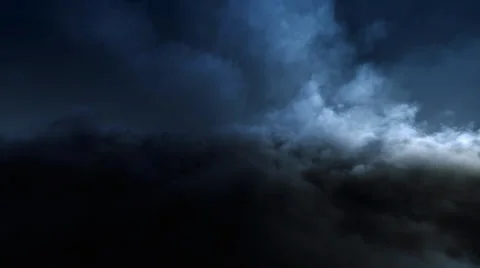 Night flight over high-detailed clouds Stock Footage 39839637