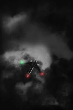 Night flight Stock Photos