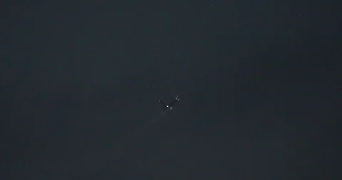 Night Flight Through the Starry Sky Stock Footage 288098024