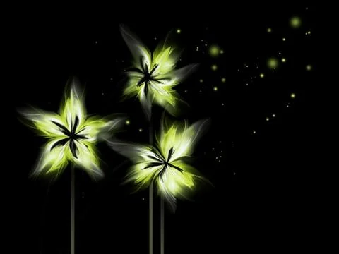 Night flowers Stock Illustration