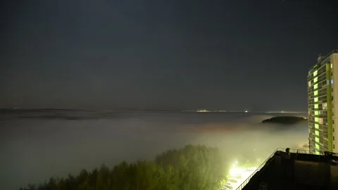 Night fog. Stock Footage 296016982