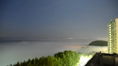 Night fog. Stock Footage 296017003
