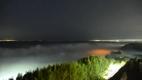 Night fog. Stock Footage 296017089