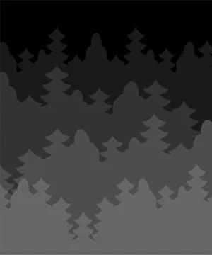 Night forest background. Dark Thickets Trees. Vector illustration. Stock Illustration
