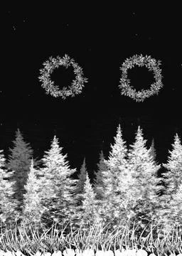 Night forest Stock Illustration