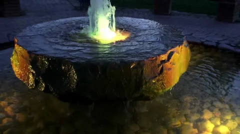 Night fountain Stock Footage 25620185