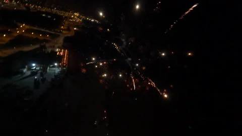 Night fpv drone shot of coastal line Stock Video Pond5