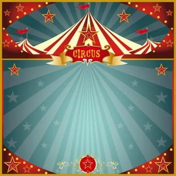 Night fun circus square Stock Illustration