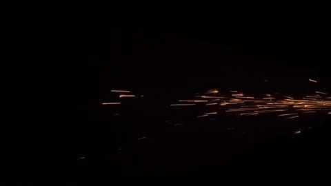 Night fun with fire in the holiday Stock Footage 129837783