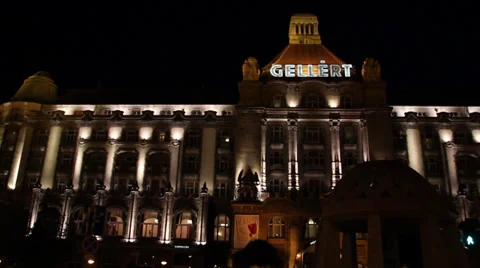 NIGHT GELLERT HOTEL 4 LS Stock Footage 39412463