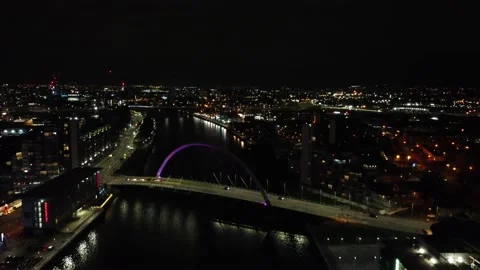 A night in Glasgow Stock Footage 171780952