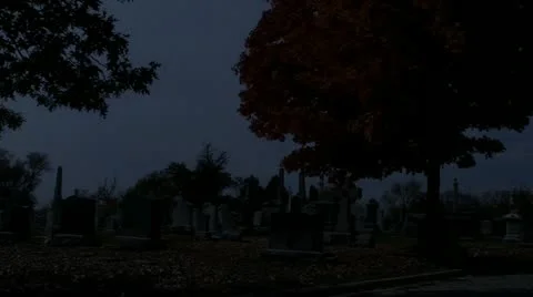 A Night at the Graveyard Stock Footage 12428322