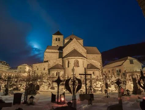 Night at graveyard Stock Photos