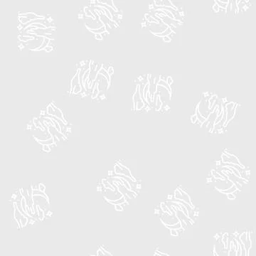 Night halloween line seamless pattern Stock Illustration