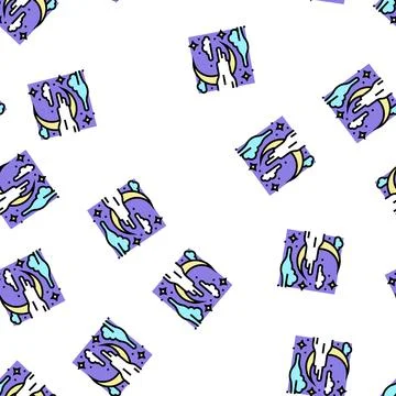 Night halloween vector seamless pattern Stock Illustration