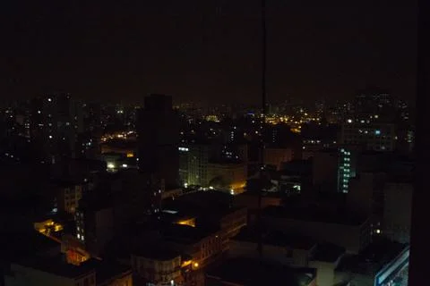 The night from a high window. 스톡 사진
