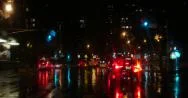 Night Highway Driving Car In Rain New York City 4K Stock Video Stock Footage
