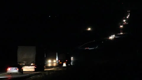 Night highway Stock Footage 8515173