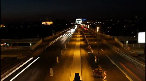 Night highway Stock Footage 31235106