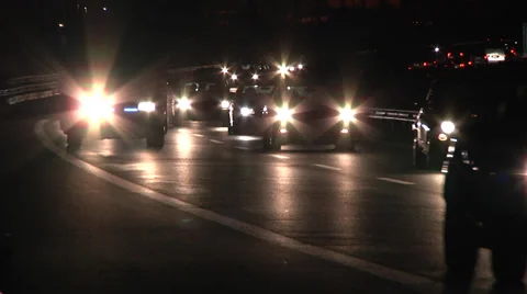 Night Highway Stock Footage 32348773