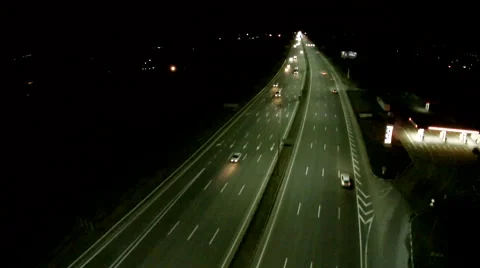 Night highway Video stock 48672379
