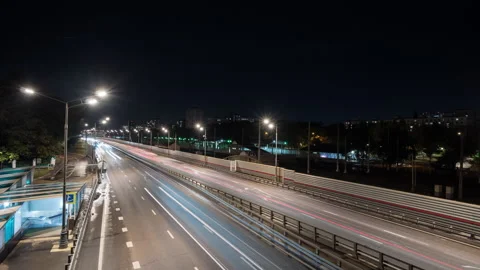Night highway Stock Footage 218994579
