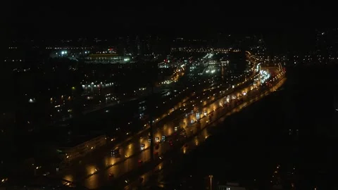 Night highway Video stock 298179433