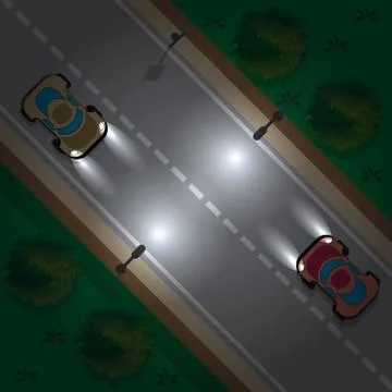 Night highway. Stock Illustration