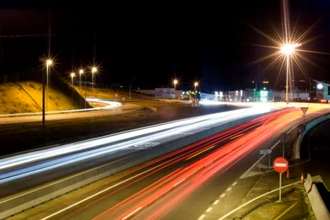 Night Highway Stock Photos