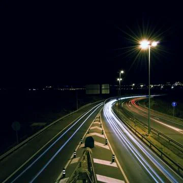 Night Highway Stock Photos