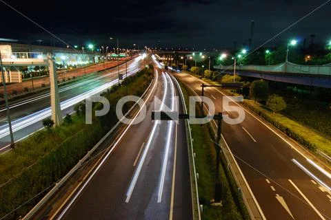 Night highway Stock Photos
