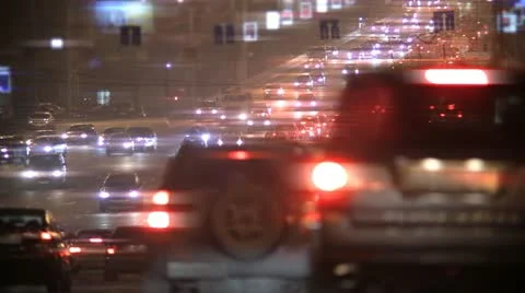 Night highway time lapse Stock Footage 15559965