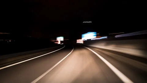 Night highway timelapse Stock Footage 87051365