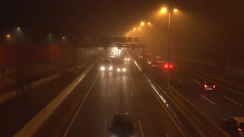 Night highway in Vienna Stock Footage 228806839