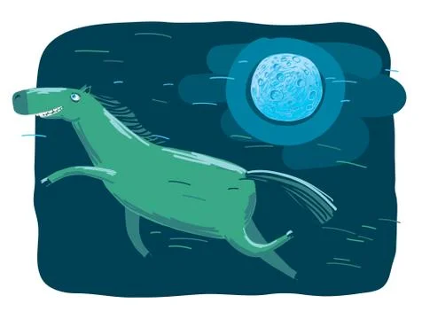 Night Horse Stock Illustration