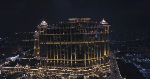 Night Hotel in Macao Stock Footage 114327288