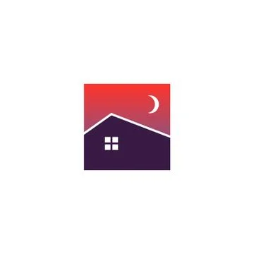 Night house Illustrazione stock