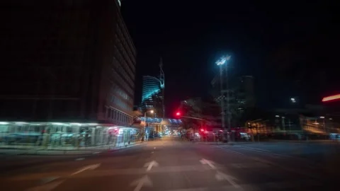 Night hyperlapse of city Stock Footage 139192518
