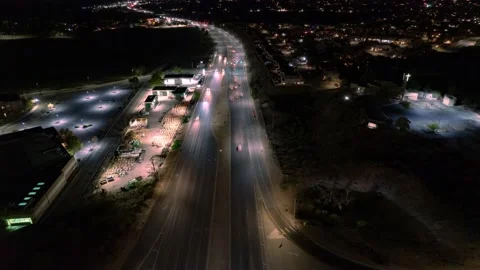 Night Hyperlapse City Intersection #2 Stock Footage 219704348