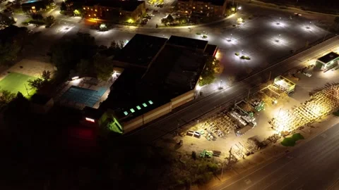 Night Hyperlapse City Intersection #3 Stock Footage 219704762